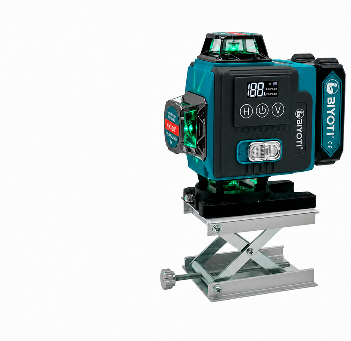 Nivel Láser Profesional BIYOTI 4D 16 Líneas Verdes 4×360° - con Pantalla Digital BYT 4D17LL
