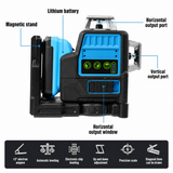 Nivel Láser Profesional XTD 4D 16 Líneas Verdes 4×360° - con Pantalla Digital 8218S